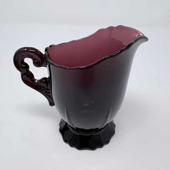 Vintage Cambridge 3400/68 Amethyst Open Sugar and Creamer Set 1940s/50s - Picture 6 of 14